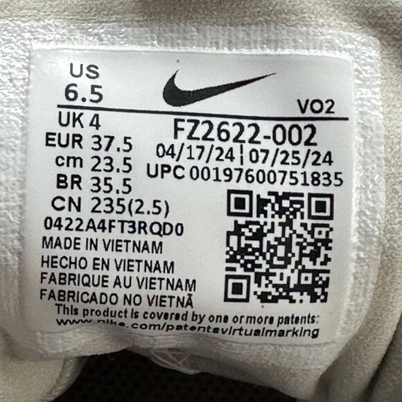 Women's Nike V2K Run Gore-Tex Shoes - Light Iron Ore FZ2622-002 Size 6.5 - Picture 11 of 12